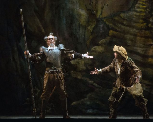 Clinton Luckett as Don Quixote and Sean Stewart as Sancho Panza in Don Quixote.