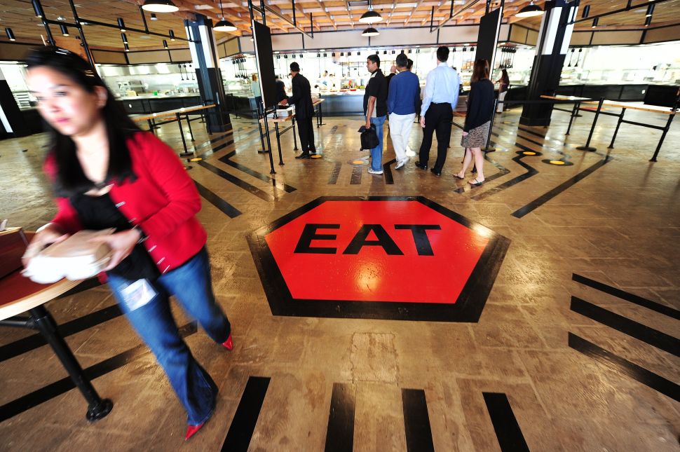 The employee cafeteria of Facebook.