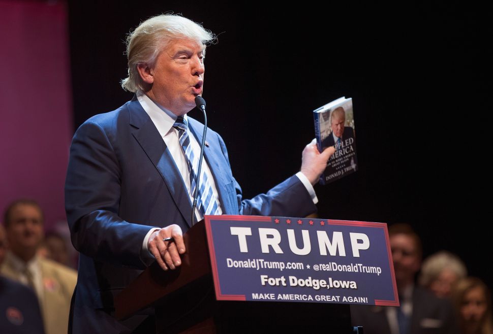 President Donald Trump promotes books that make him look good, but that doesn't sell copies.