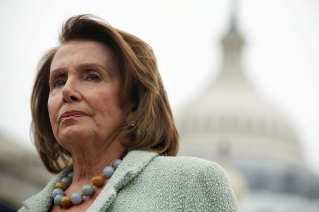House Minority Leader Rep. Nancy Pelosi (D-CA) listens during a news conference April 21, 2016 on Capitol Hill in Washington, DC. Congressional Democrats held a news conference to call for a raise in the federal minimum wage.