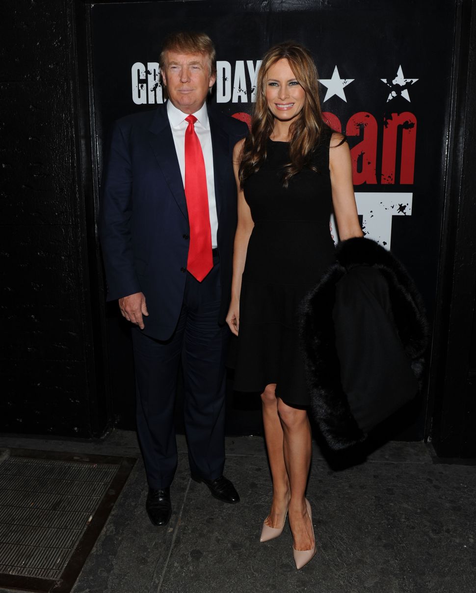 Donald Trump is an 'American Idiot' on Google Images now, but ironically he attended the opening night of 'American Idiot' on Broadway eight years ago.