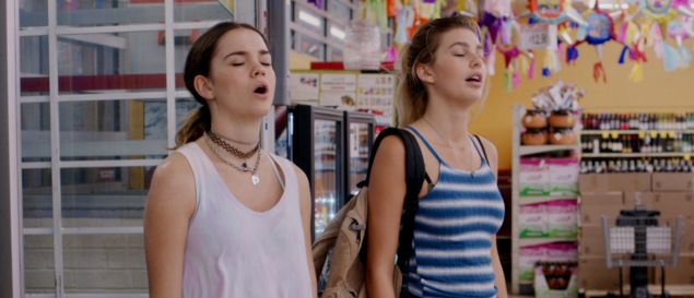 Maia Mitchell and Camila Morrone in Never Goin' Back.