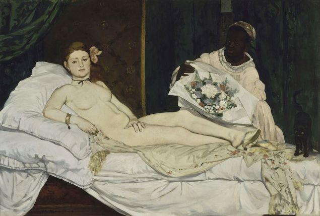 Manet's Olympia, painted in 1863.