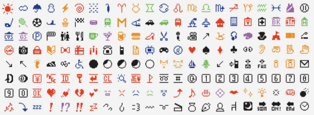 DoCoMo’s original set of 176 emoji from 1999