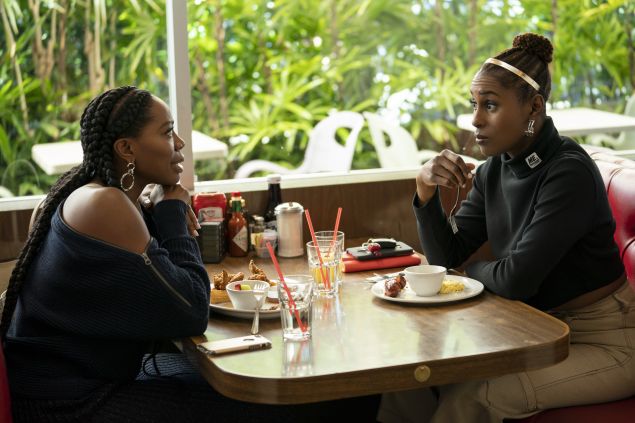 Issa Rae and Yvonne Orji in Season 3 of HBO's Insecure.