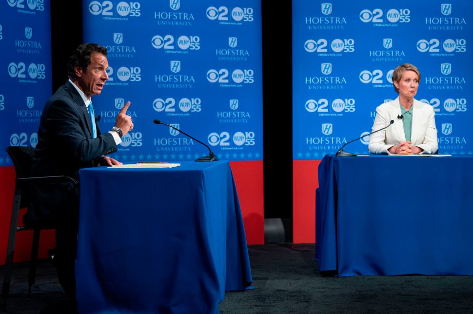 The New York Times covered Andrew Cuomo and Cynthia Nixon's debate answers in vastly different ways.