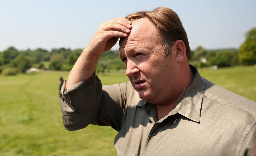Alex Jones, an American radio host, author and conspiracy theorist.