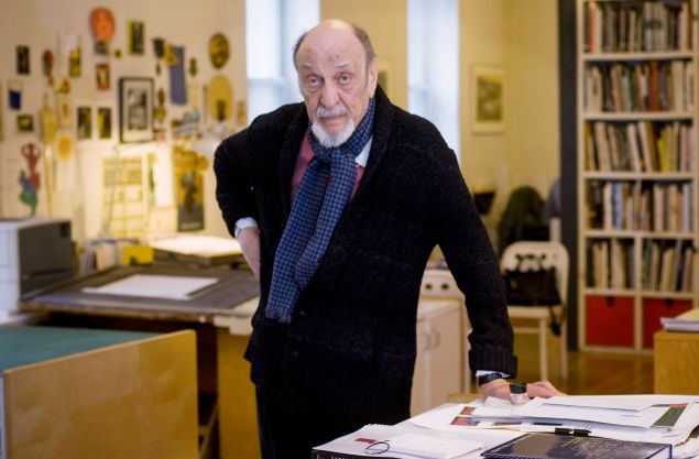 Milton Glaser in his studio in New York City.