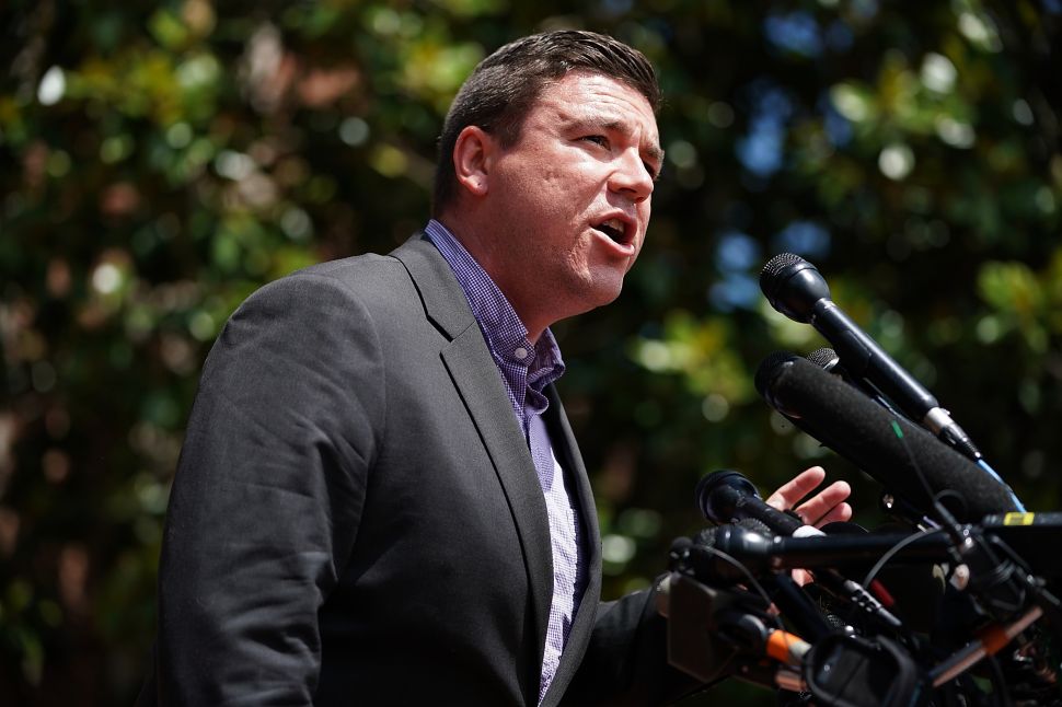 Jason Kessler at last year's 'Unite the Right' rally. He appeared on NPR this morning to promote this year's event.