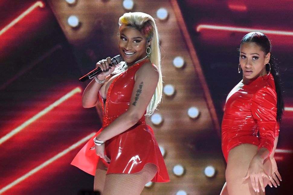 Nicki Minaj performs at the BET Awards.