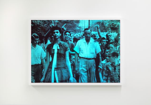 Hank Willis Thomas, What happened on that day really set me on a path (red and blue), 2018.