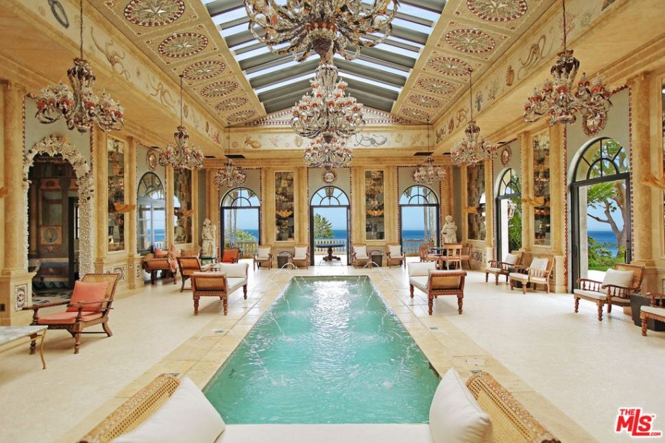 The pool pavilion just might be the most lavish part of the entire home.