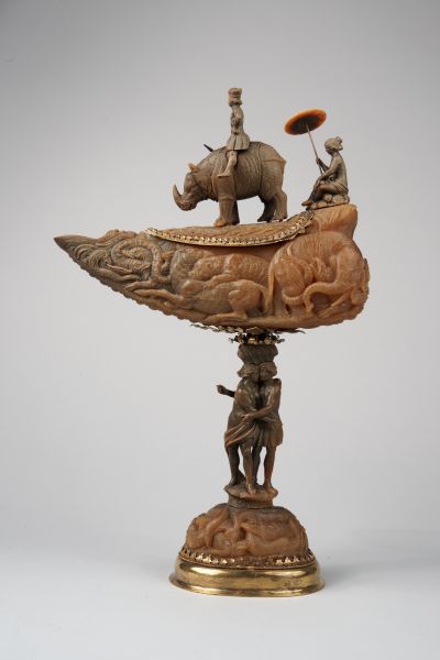 Lidded cup of rhinoceros horn (circa 1650)