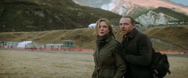 Left to right: Rebecca Ferguson as Ilsa Faust and Simon Pegg as Benji Dunn in 'Mission: Impossible - Fallout.'