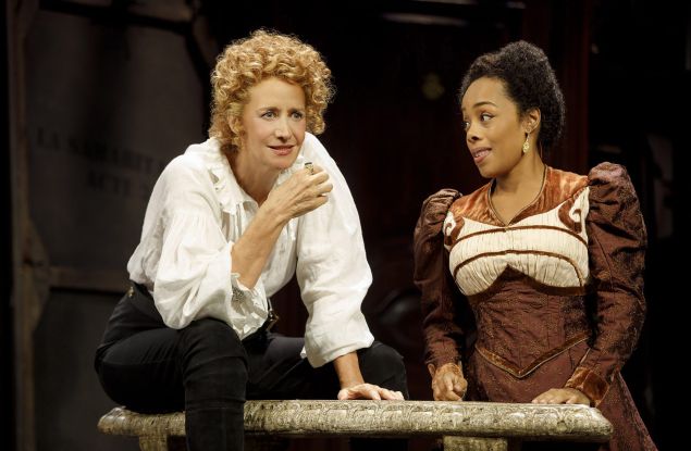 Janet McTeer and Brittany Bradford in Bernhardt/Hamlet.
