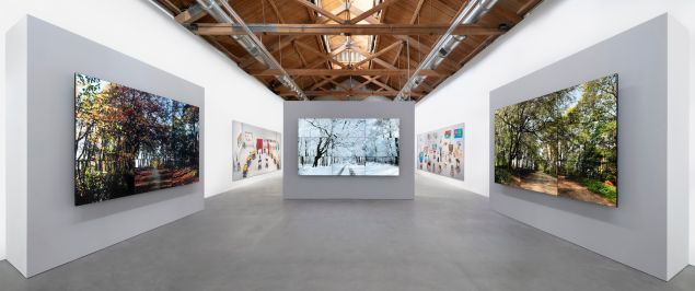 Installation view of “Time and More, Space and More…” at Richard Gray Gallery.