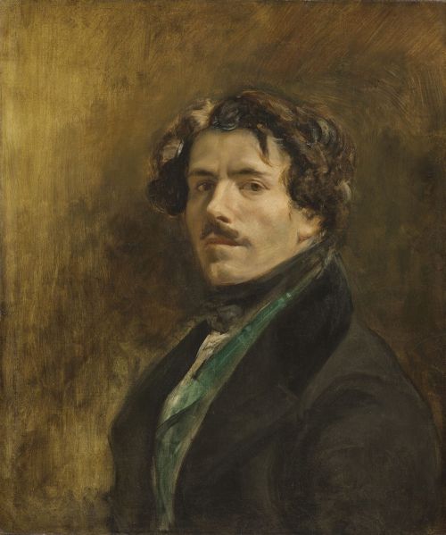 Delacroix, Self-Portrait with Green Vest, ca 1837.