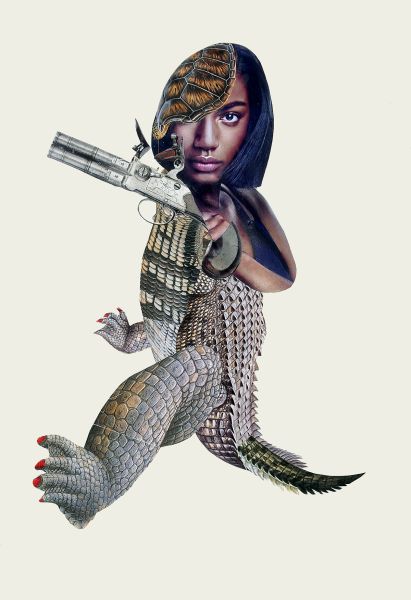 Chelle Barbour, Don't Get It Twisted. Mixed media.