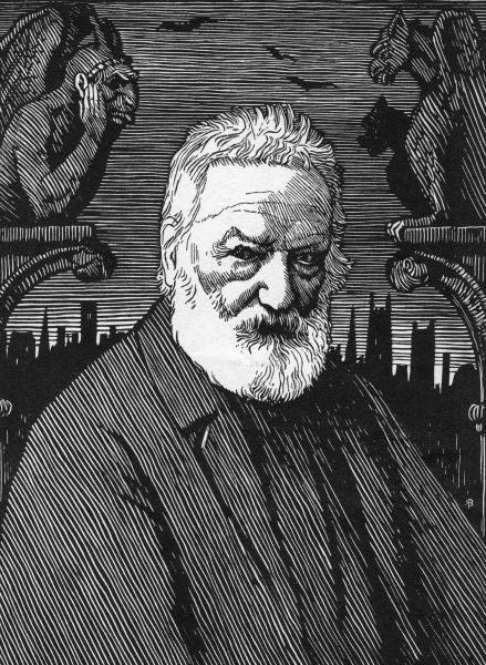 French poet and writer Victor Hugo, drawn by R Boyden (1865 - 1939).