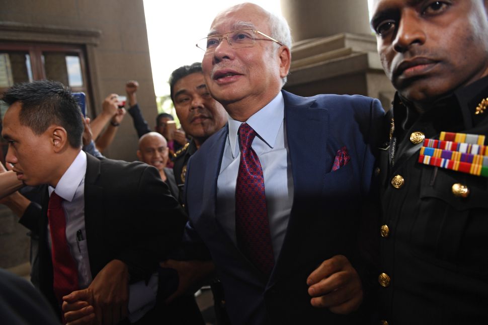 Former Malaysian prime minister Najib Razak