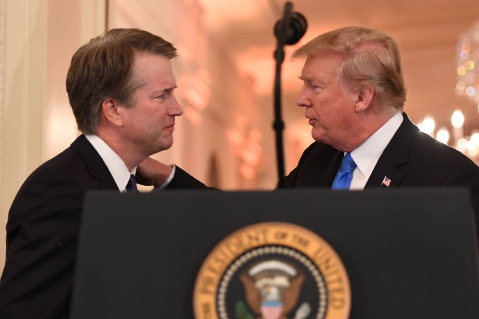 Supreme Court nominee Brett Kavanaugh and U.S. President Donald Trump.