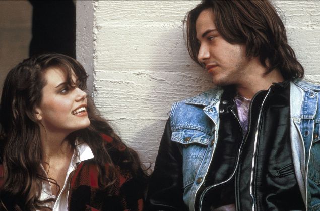 Ione Skye and Keanu Reeves in River's Edge.