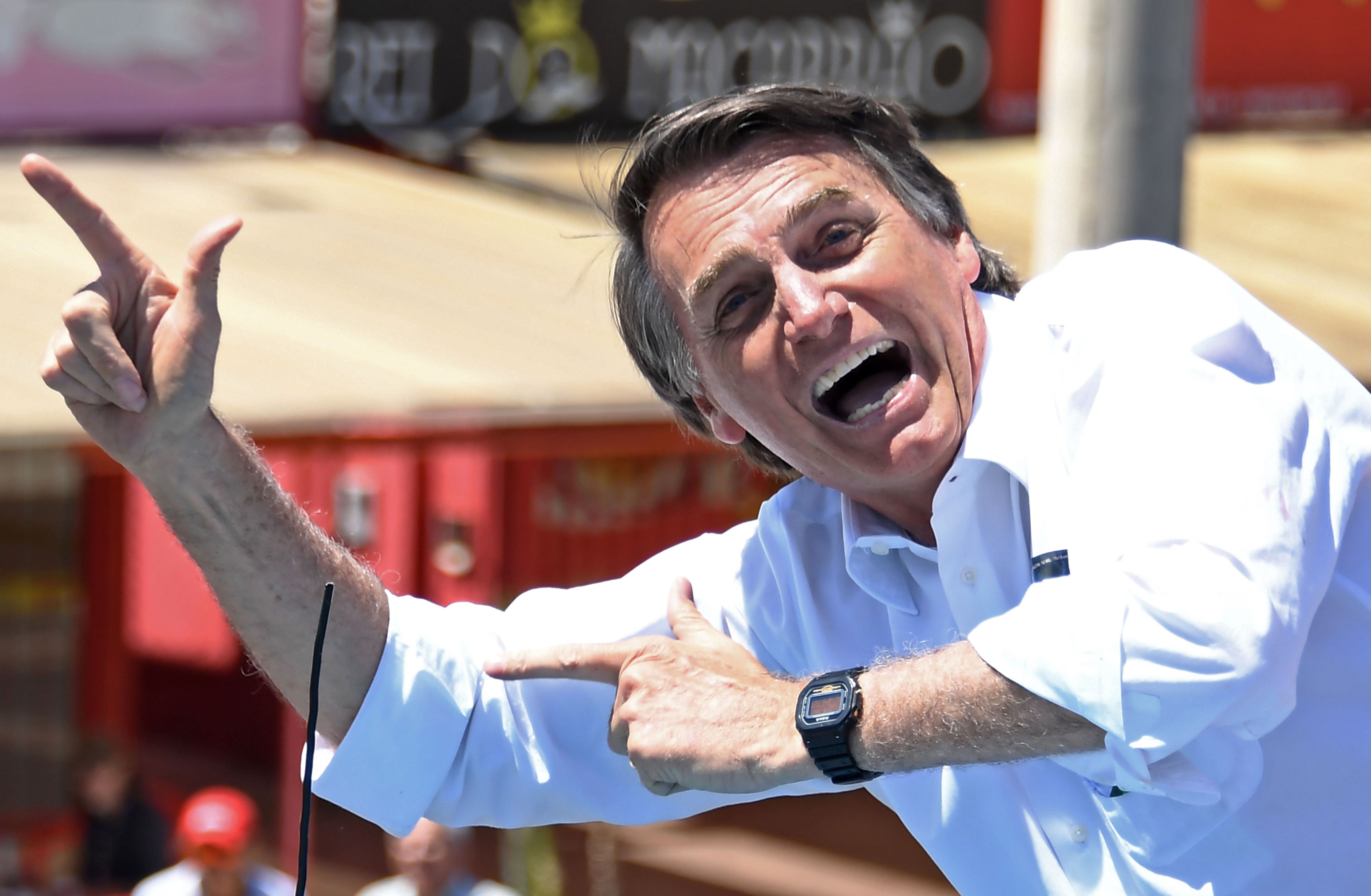 Brazilian right-wing presidential candidate Jair Bolsonaro.
