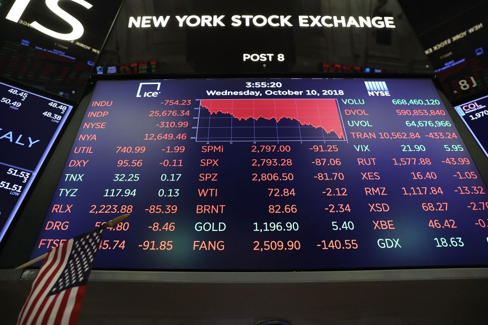 Dow Plunges Over 800 Points In Intraday Trading As Investors Dump Tech Stocks