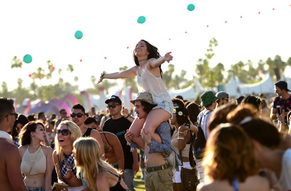 Music fans attend the 2015 Coachella Valley Music & Arts Festival.