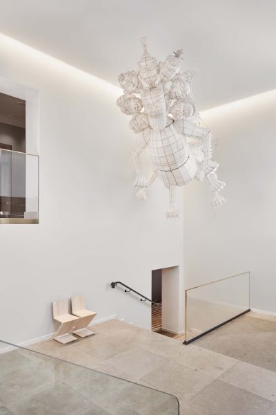 The Hotel St. George lobby is home to Ai Weiwei's bamboo and silk 'Tianwu'