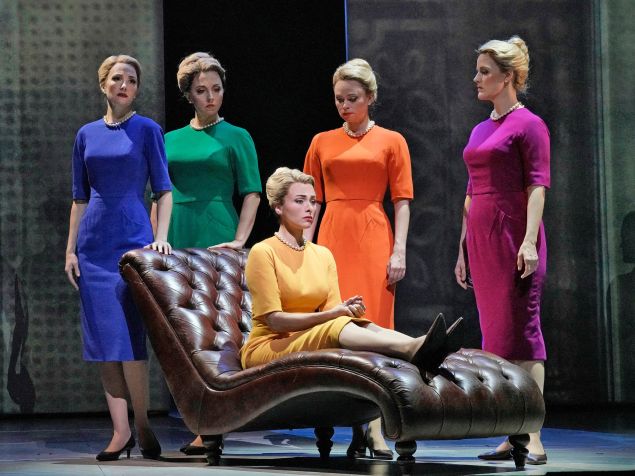 Marnie (Isabel Leonard, seated) delves into childhood trauma at the Metropolitan Opera.