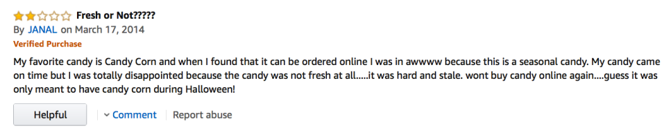 Candy Corn Amazon Review: Seasonal candy or seasonal disappointment?
