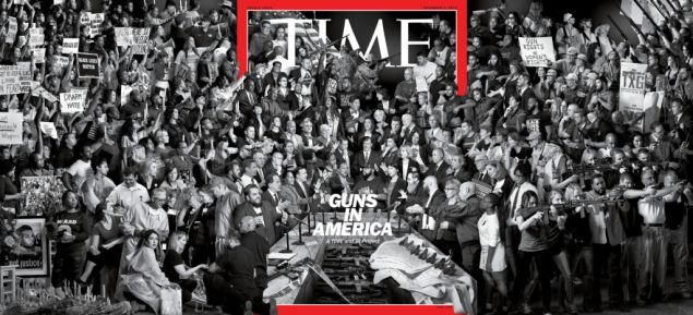 The Cover of Time Magazine's 'Guns in America' feature.