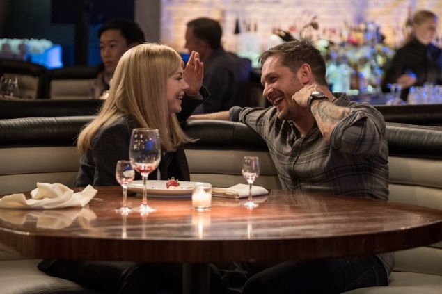 Tom Hardy and Michelle Williams in Venom.