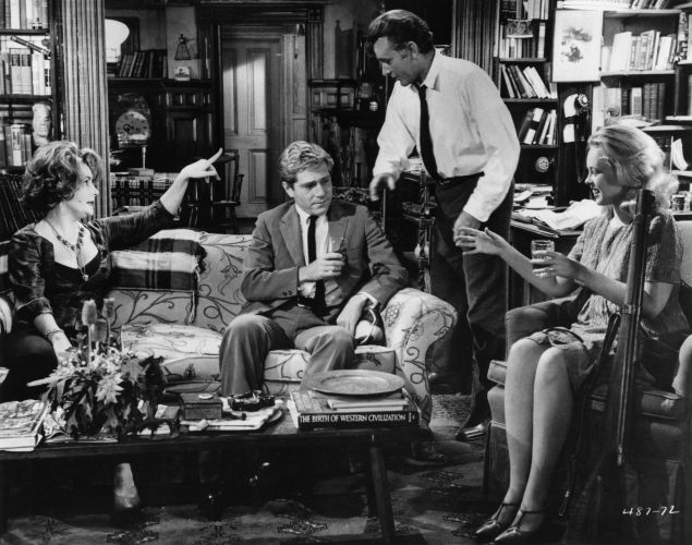 Elizabeth Taylor, George Segal, Richard Burton and Sandy Dennis in Mike Nichols' Who's Afraid of Virginia Woolf, the movie that changed it all.