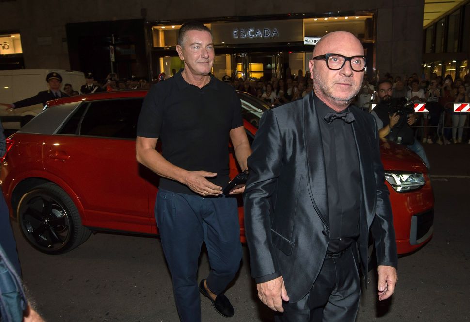 Stefano Gabbana and Domenico Dolce in Milan, Italy.