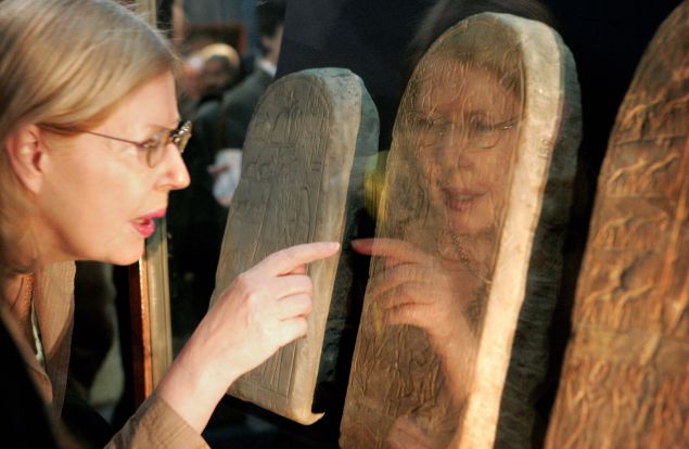 Egyptian steles on view at the Egyptian Museum in Cairo in 2007.