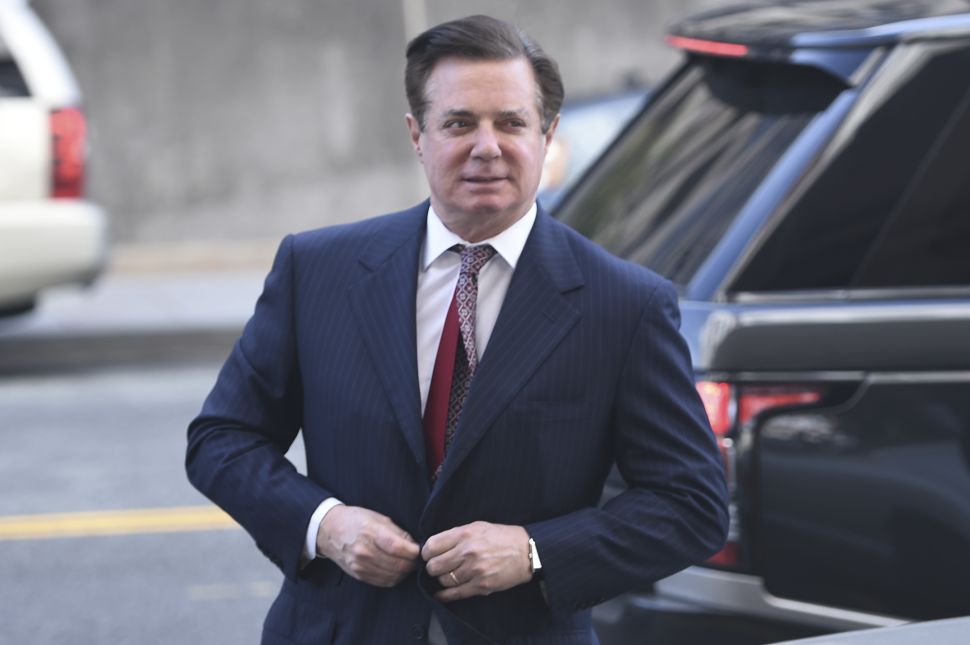 Paul Manafort arrives for a hearing at U.S. District Court.