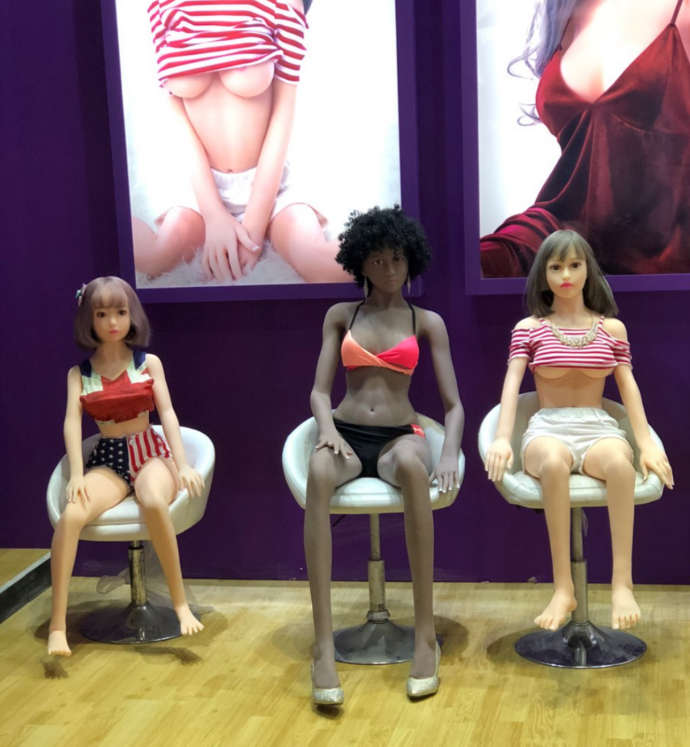 Sex dolls on display at the Adult Care Expo in Shanghai last April.