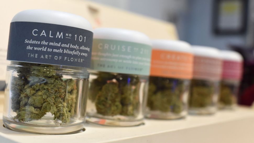 Marijuana for a calming effect is for sale at the Higher Path medical marijuana dispensary in the Sherman Oaks area of Los Angeles, California.