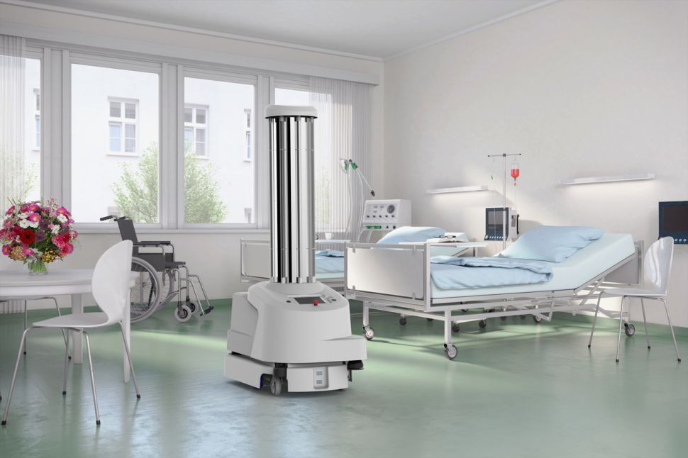 The UV Robot was developed by Blue Ocean Robotics with the objective of developing new innovative solutions to reducing hospital-acquired Infections.