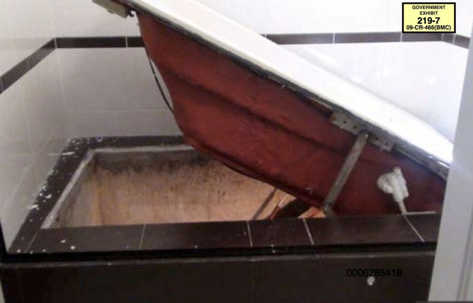 The bathtub tunnel that Chapo and Sanchez escaped through.