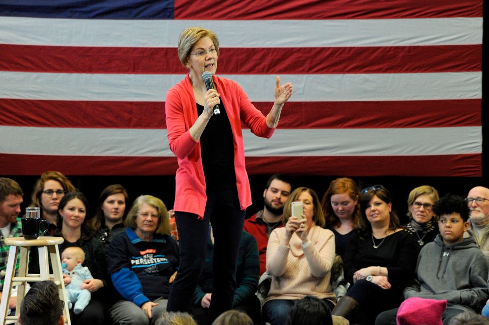 Senator Elizabeth Warren.