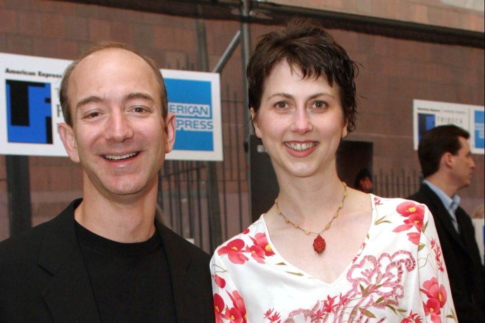 Jeff Bezos and his wife Mackenzie Bezos in 2003.