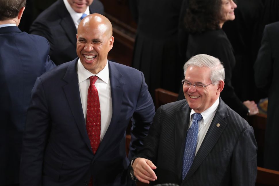 Senators Cory Booker and Bob Menendez.