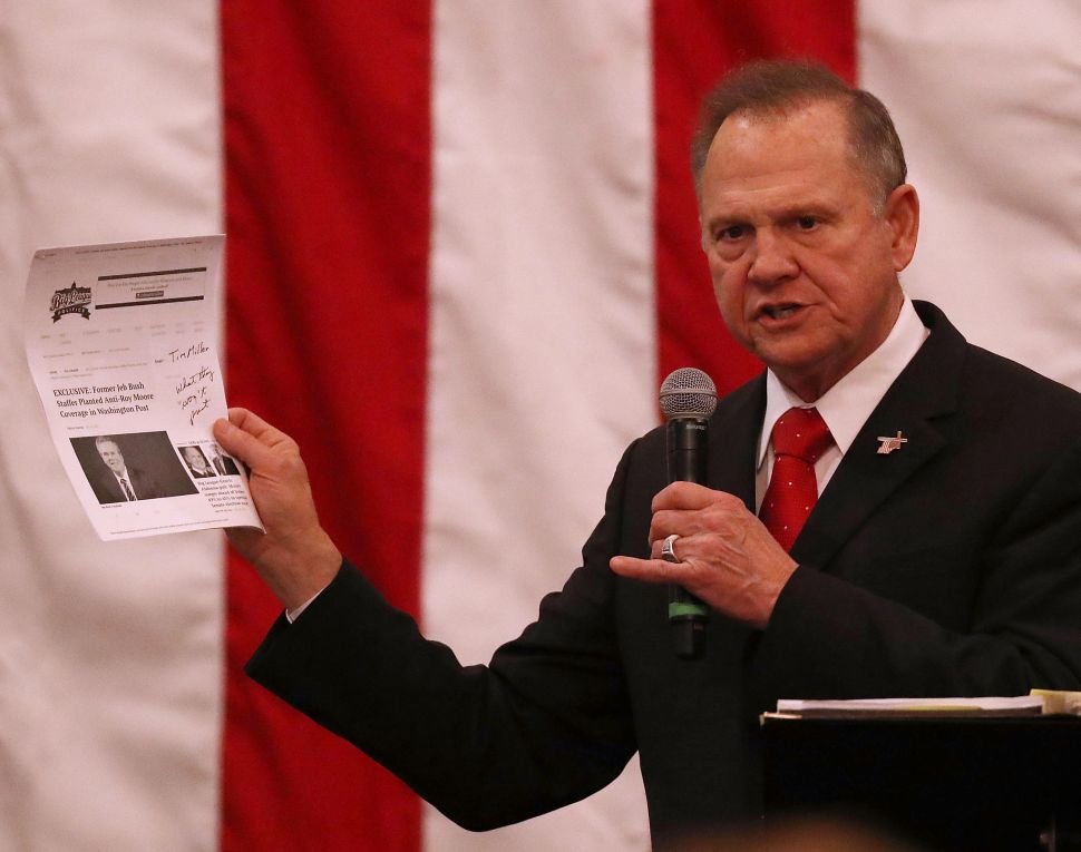 Former Republican Senatorial candidate Roy Moore.