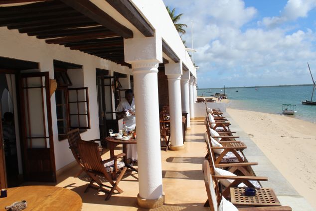 The veranda at Peponi.