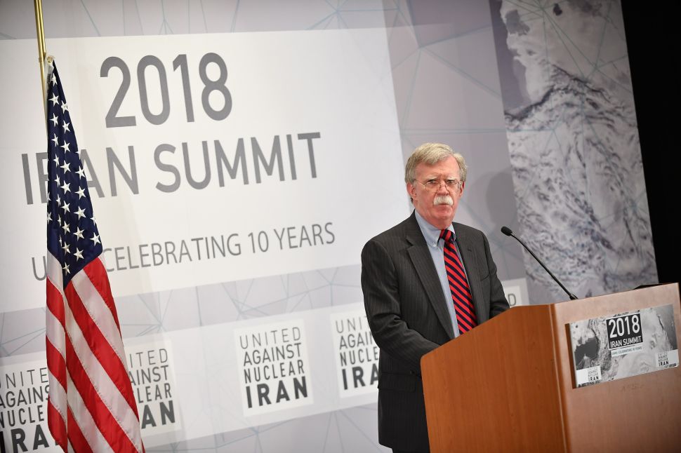 US National Security Advisor John Bolton speaks at the 'United Against Nuclear Iran' 2018 Summit.