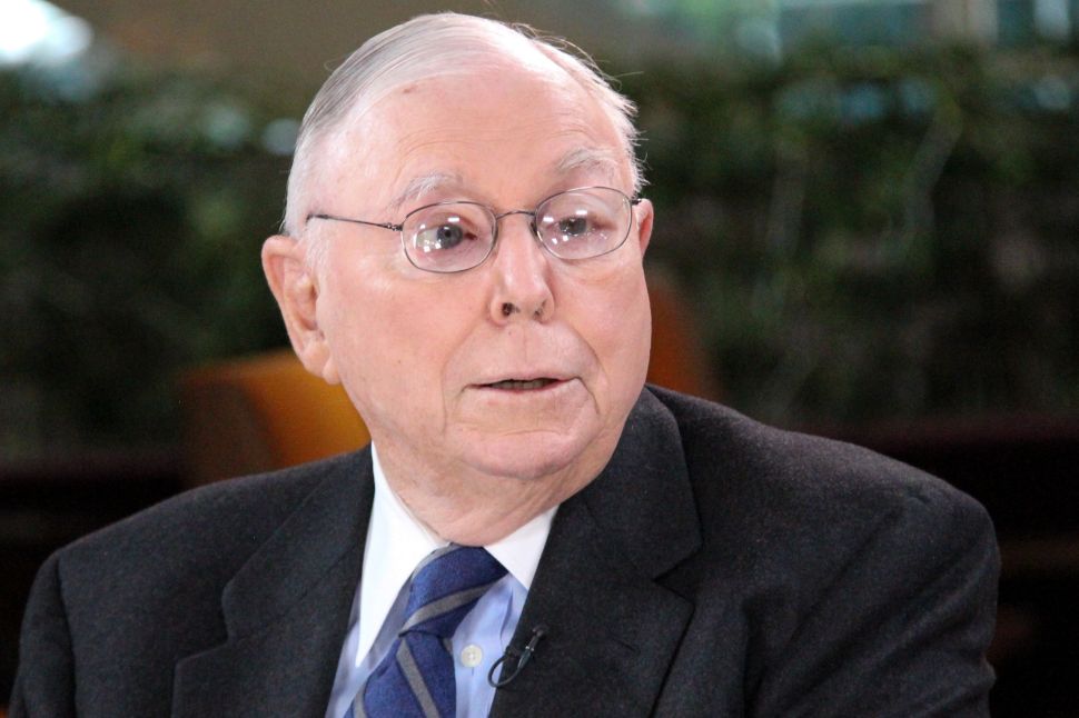 Charlie Munger, vice chairman of Berkshire Hathaway.