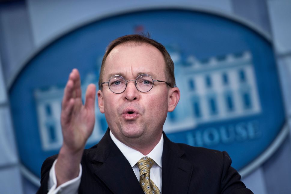 White House acting chief of staff Mick Mulvaney.